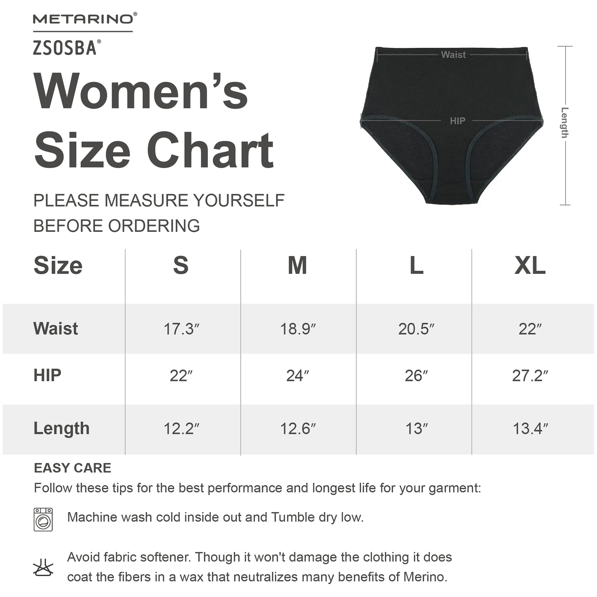 METARINO Women's Athletic Underwear Panties